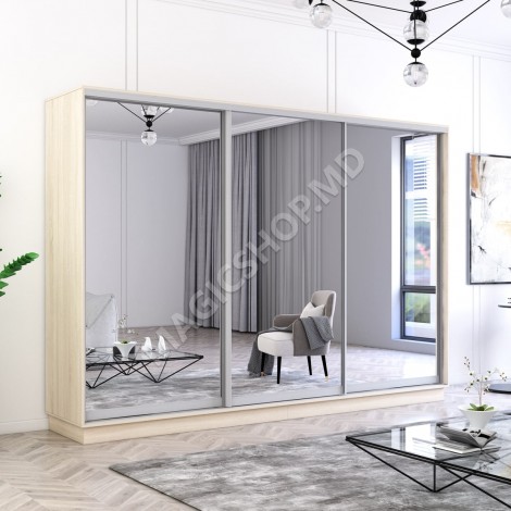 Dulap Fox 300-360x60x220H cm cu uși glisante oglindă